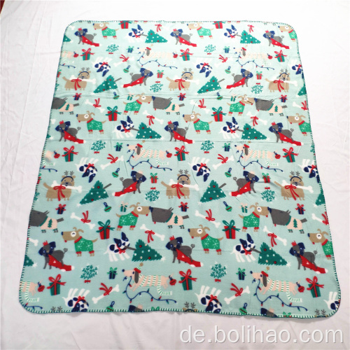 Hochwertige Doppelbürste Polar Fleece Decke für Baby Fleece wasserdichte Picknickdecke